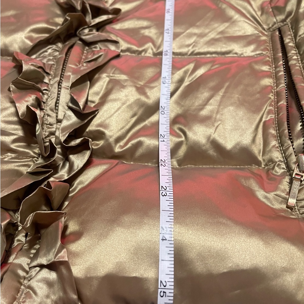 Talbots Metallic Gold Puffer Jacket - Picture 4 of 5